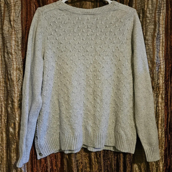 Lane Bryant Cable Knit Sweater Cream with Gold Thread Flecks-Plus Size 18/20 - Picture 2 of 5